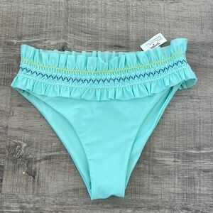 NWT mosmann ruffle smocked waist bikini bottoms
